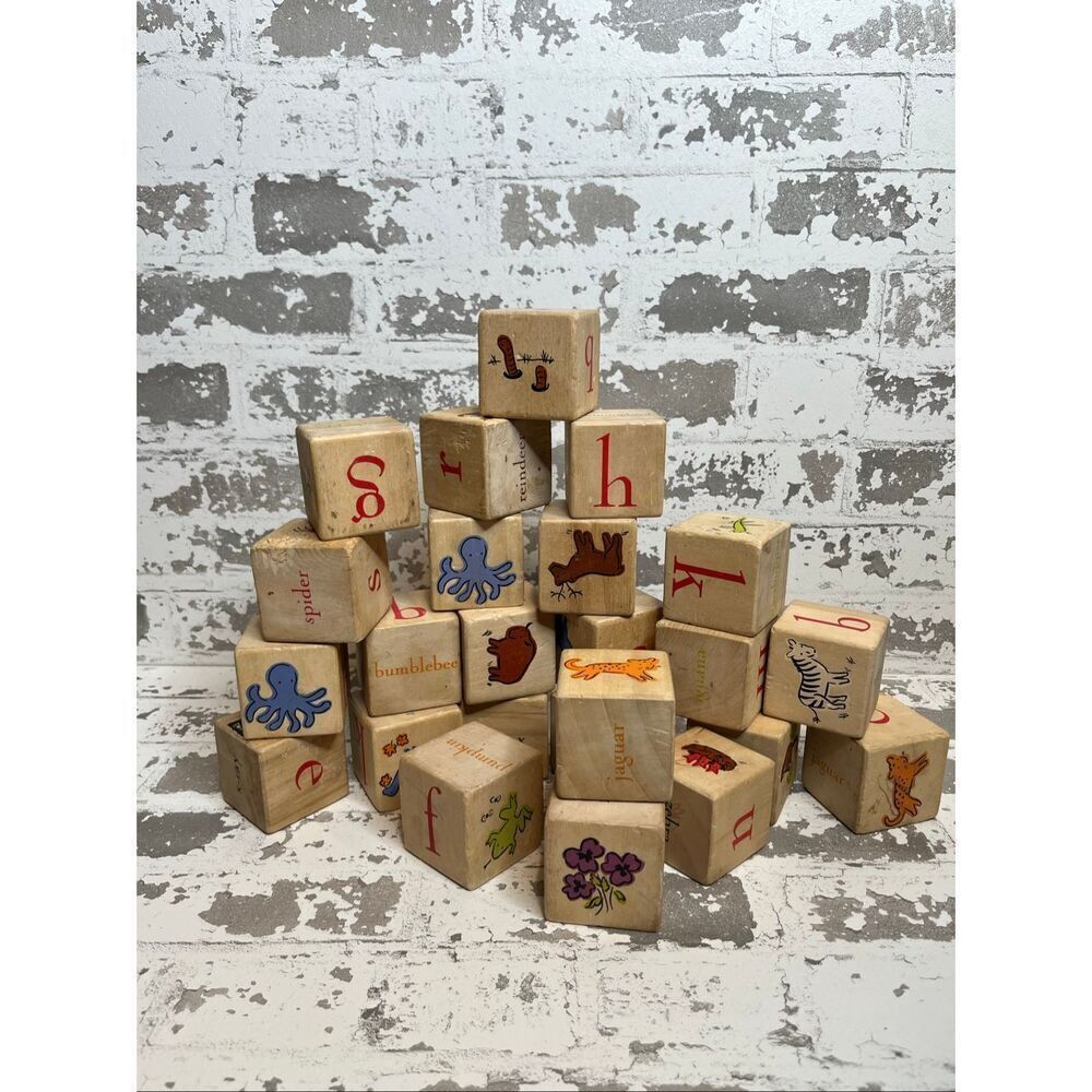 Pottery barn | kids wood block alphabet set